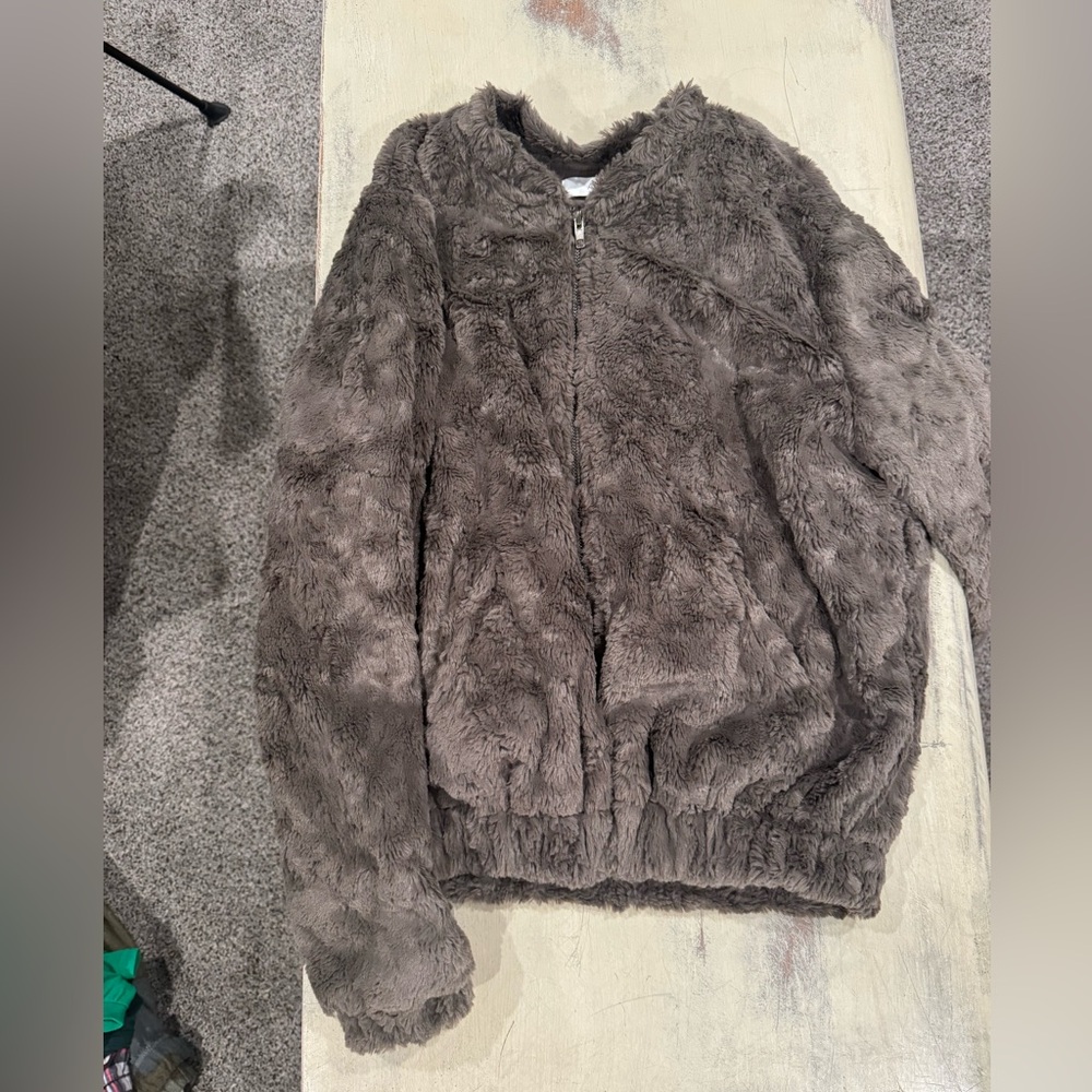 ASTR Brown Furry Jacket